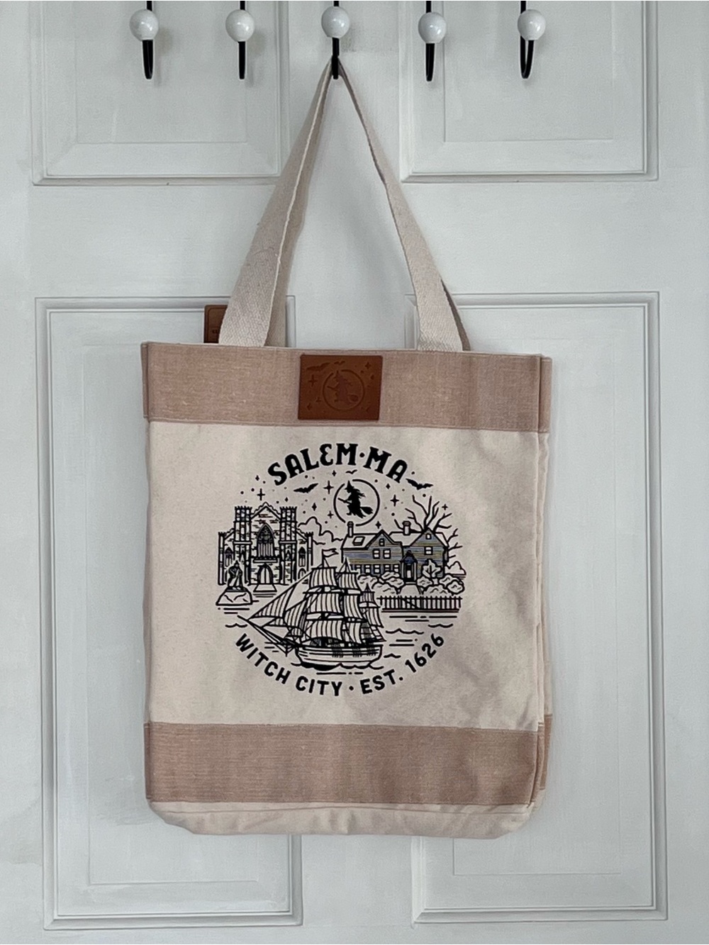 Salem “Witch City” canvas tote bag